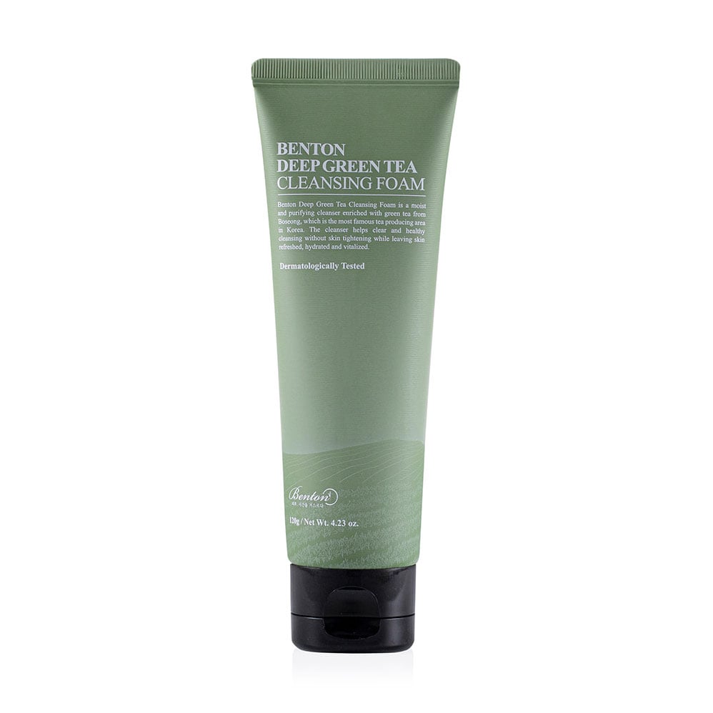 Пінка для вмивання Benton Deep Green Tea Cleansing Foam з зеленим чаєм, 120 г